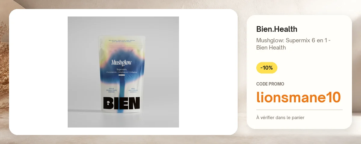 Mushglow: Supermix 6 en 1 - Bien Health de Bien.Health avec le code promo lionsmane10