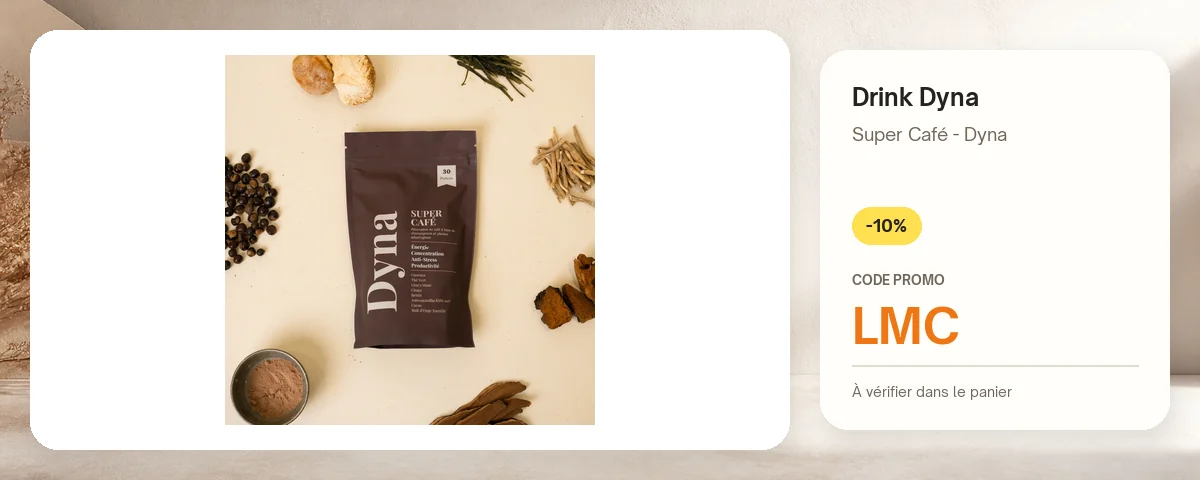 Super Café - Dyna de Drink Dyna avec le code promo LMC