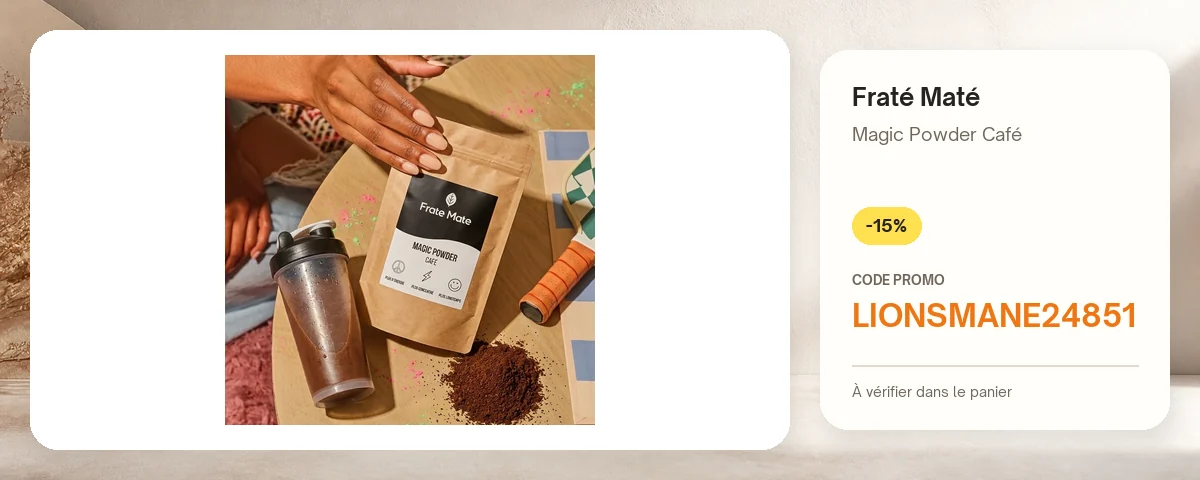 Magic Powder Café de Fraté Maté avec le code promo LIONSMANE24851