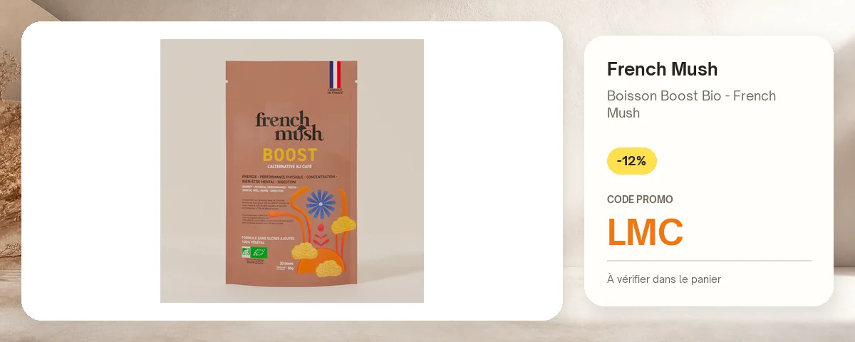 Boisson Boost Bio - French Mush de French Mush avec le code promo LMC