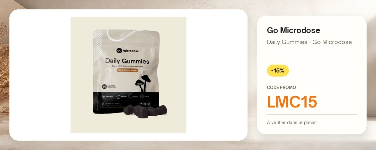 Daily Gummies - Go Microdose de Go Microdose avec le code promo LMC15