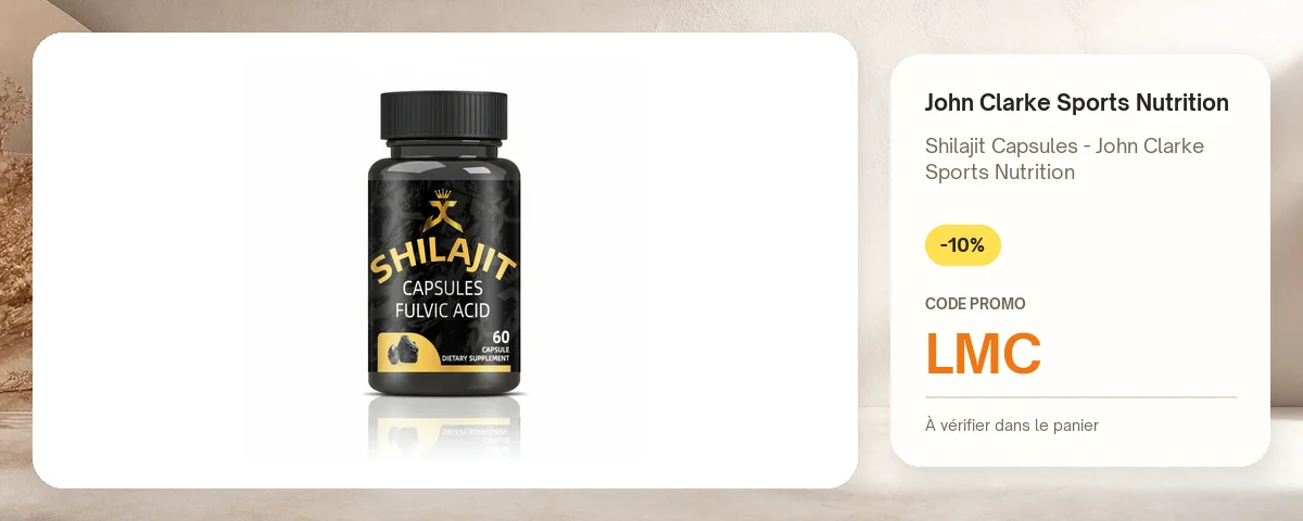 Shilajit Capsules - John Clarke Sports Nutrition de John Clarke Sports Nutrition avec le code promo LMC