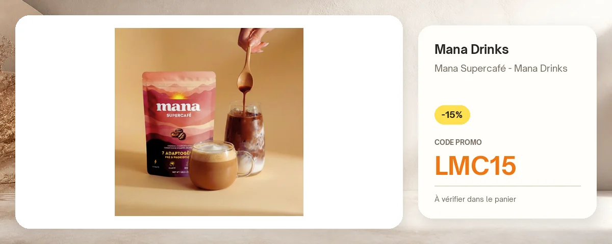 Mana Supercafé - Mana Drinks de Mana Drinks avec le code promo LMC15