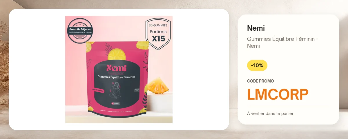 Gummies Équilibre Féminin - Nemi de Nemi avec le code promo LMCORP