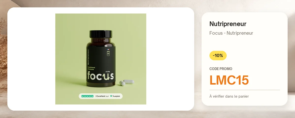 Focus - Nutripreneur de Nutripreneur avec le code promo LMC15