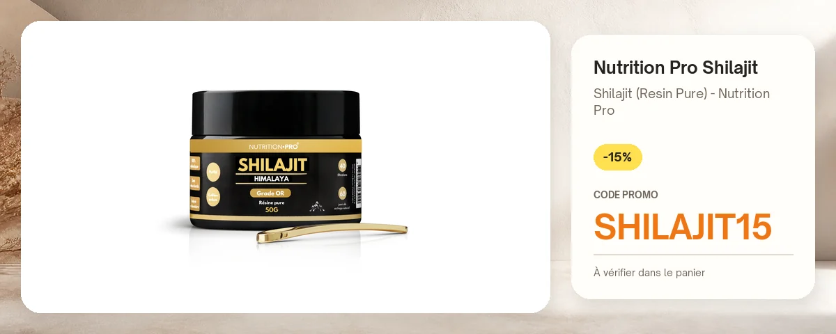 Shilajit (Resin Pure) - Nutrition Pro de Nutrition Pro Shilajit avec le code promo SHILAJIT15