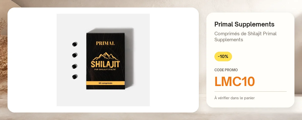 Comprimés de Shilajit Primal Supplements de Primal Supplements avec le code promo LMC10