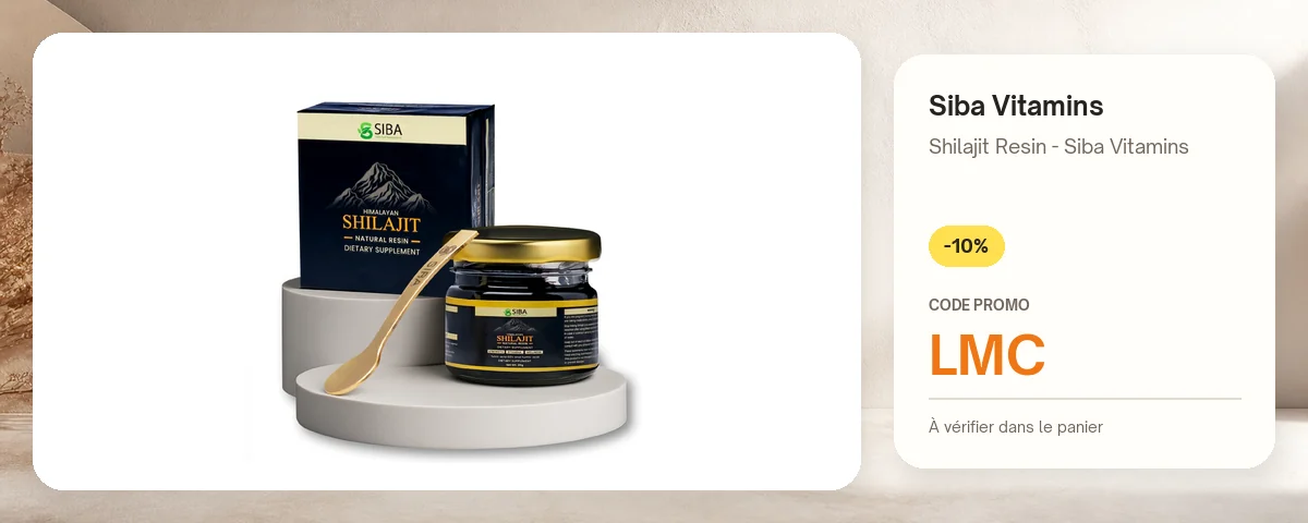 Shilajit Resin - Siba Vitamins de Siba Vitamins avec le code promo LMC