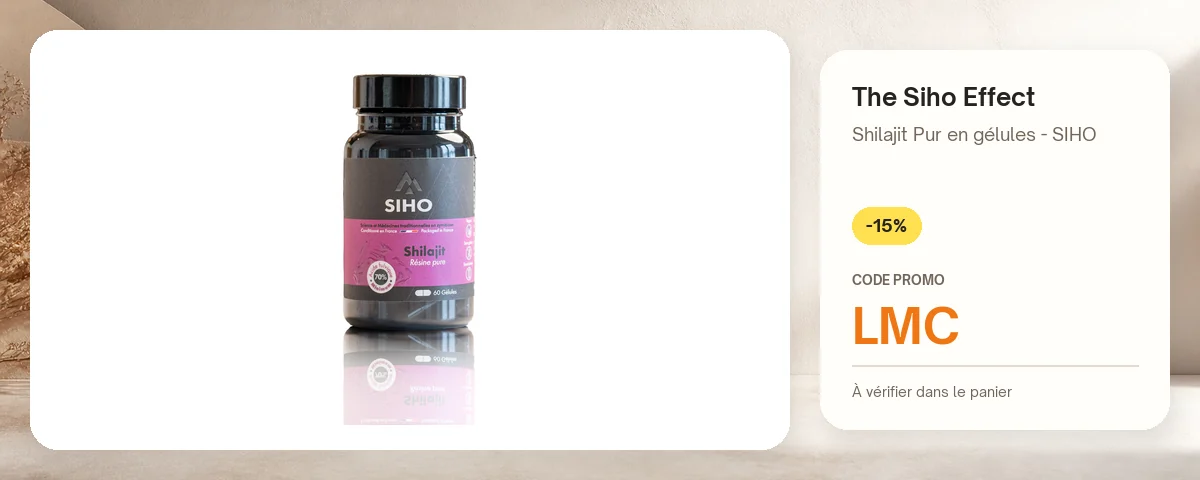 Shilajit Pur en gélules - SIHO de The Siho Effect avec le code promo LMC