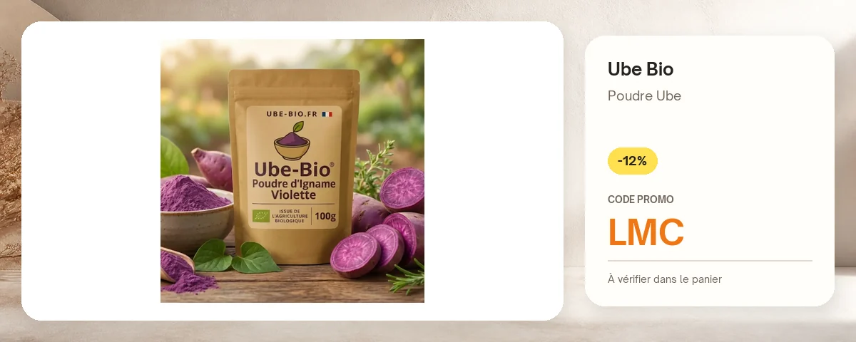Poudre Ube de Ube Bio avec le code promo LMC