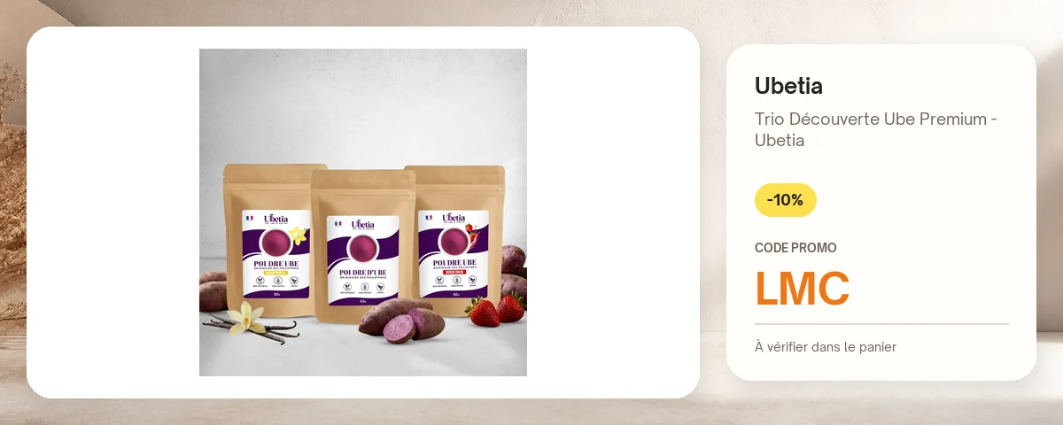 Trio Découverte Ube Premium - Ubetia de Ubetia avec le code promo LMC