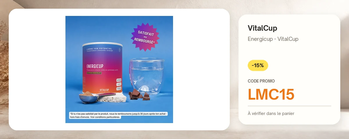Energicup - VitalCup de VitalCup avec le code promo LMC15