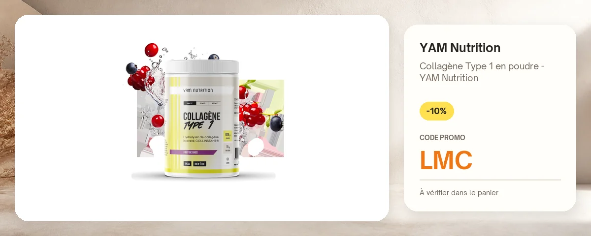 Collagène Type 1 en poudre - YAM Nutrition de YAM Nutrition avec le code promo LMC